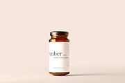 Amber Glass Jar Mockups, a Cups & Container Mockup by pmvch (Thumbnail 1 of 10)