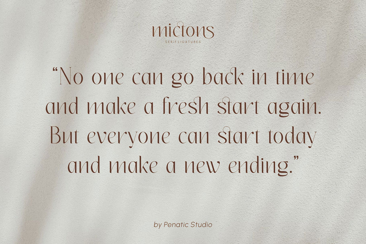 mictons, a Serif Font by Penatic Studio (Photo 6 of 10)