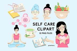 Self Care Clipart - Swiitery, a Healthcare Illustration by Iconixar & Friends