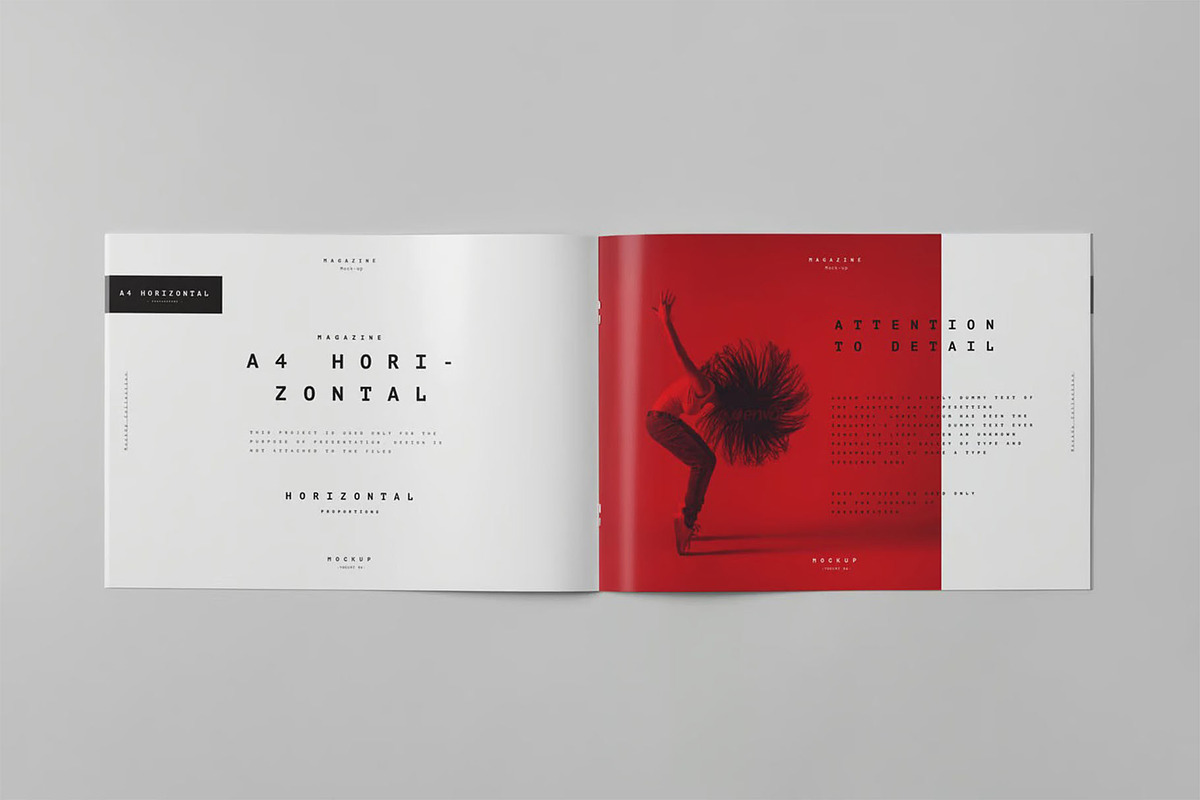 A4 Horizontal Brochure Mock-up, a Product Mockup by zippypixelstudio (Photo 2 of 2)