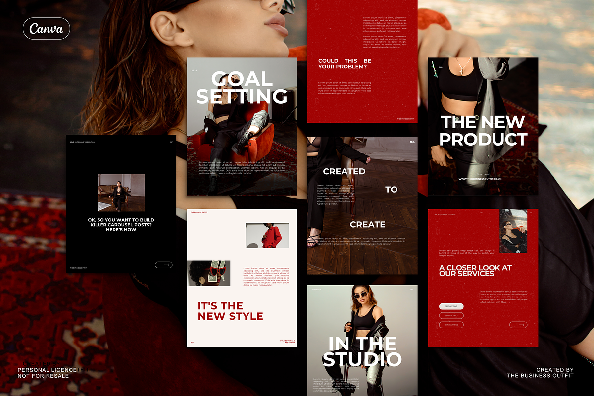 CANVA Bold Red Insta Posts & Stories, a Social Media Template by thebusinessoutfit (Photo 24 of 28)