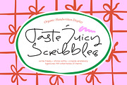 Taste Juicy Scribbles - Organic Font, a Script Font by stylishtype.co (Thumbnail 1 of 10)