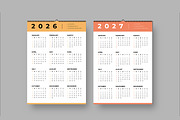 Calendar Set For 2025 To 2028 Years, a Stationery Template by ContestDesign (Thumbnail 2 of 3)