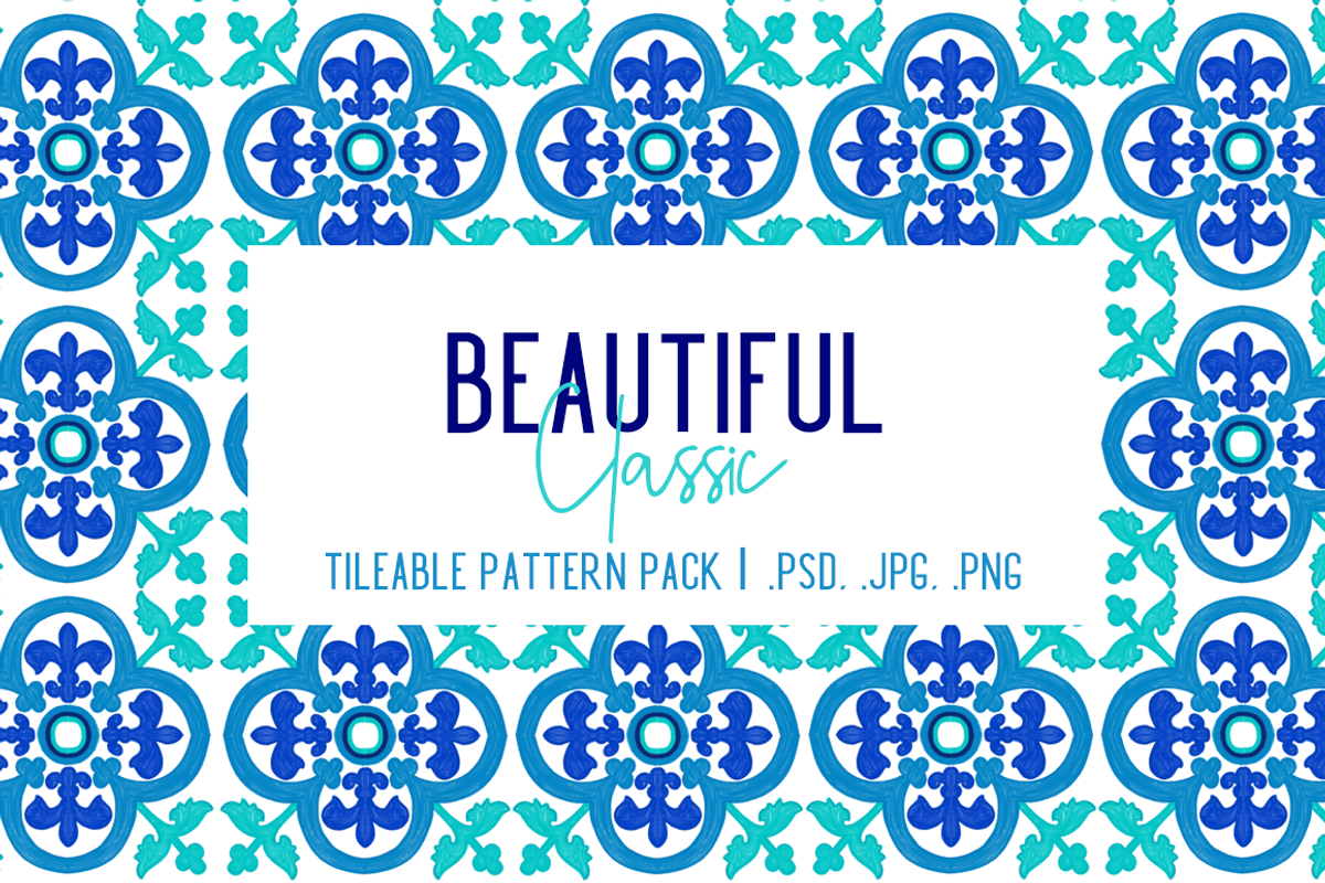 The Blues Handdrawn Tile Patterns, a Pattern Graphic by TheLegacyBrandingCo (Photo 11 of 11)