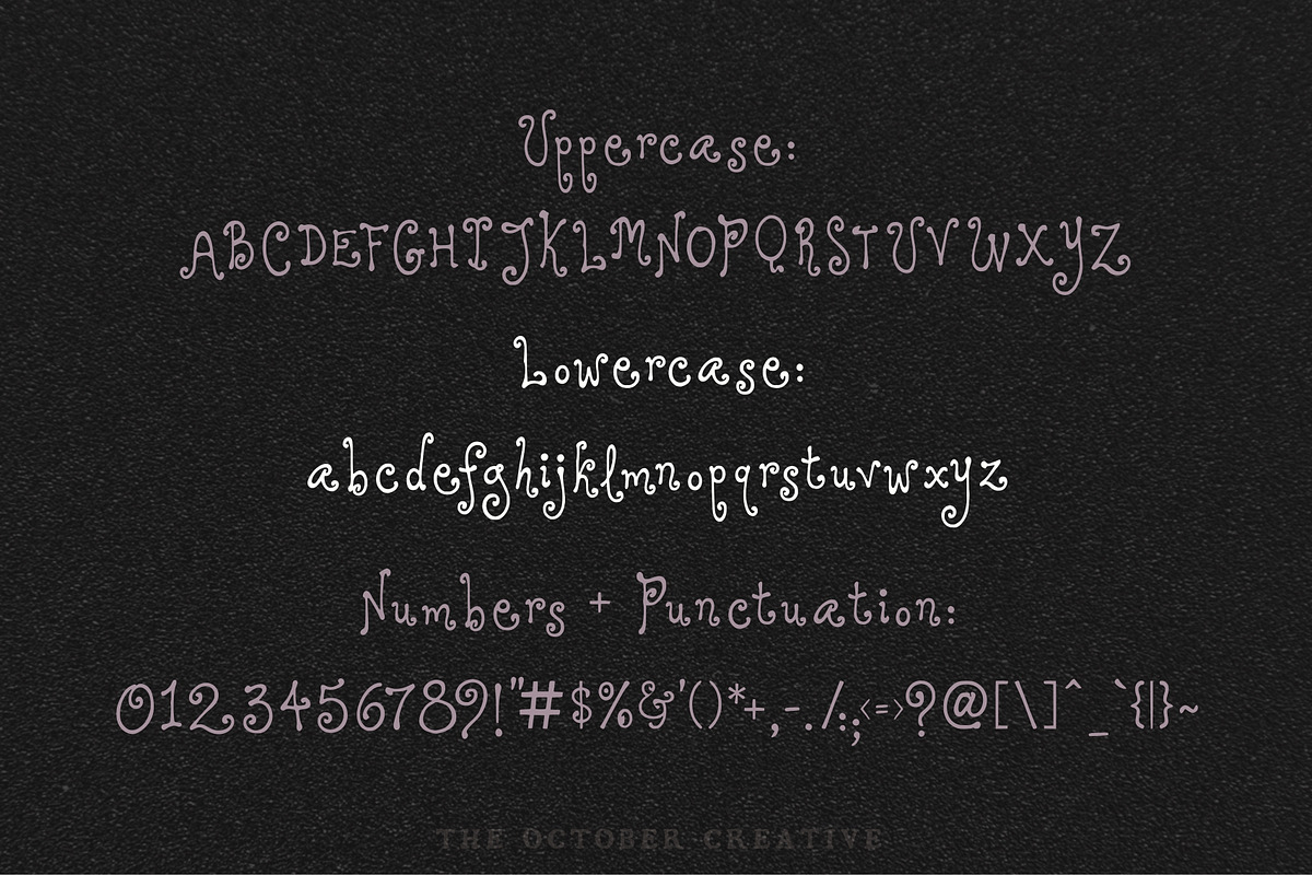 Little Pierre Curly Handwritten Font, a Handwritten Font by The October Creative (Photo 2 of 8)