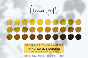 Procreate Color Palette Lemon Fall