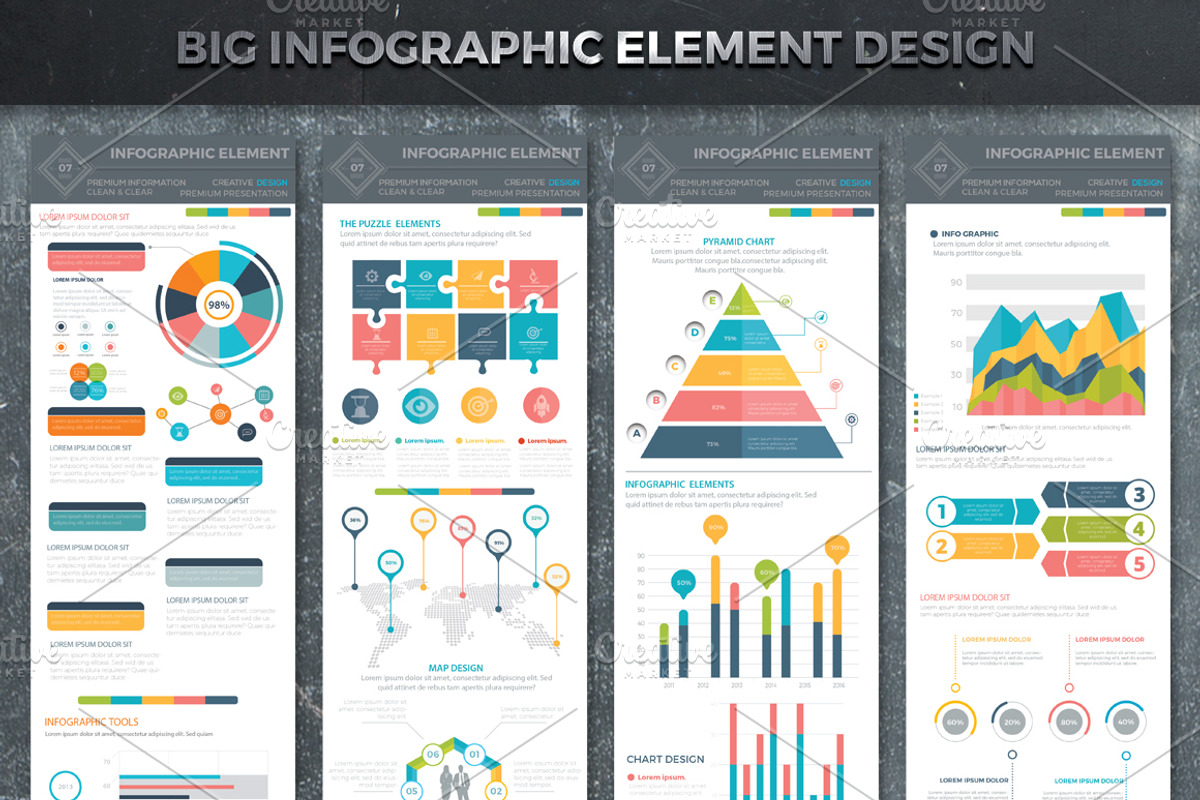 BIG INFOGRAPHIC ELEMENTS DESIGN, a Work Illustration by The Craftsman (Photo 4 of 12)