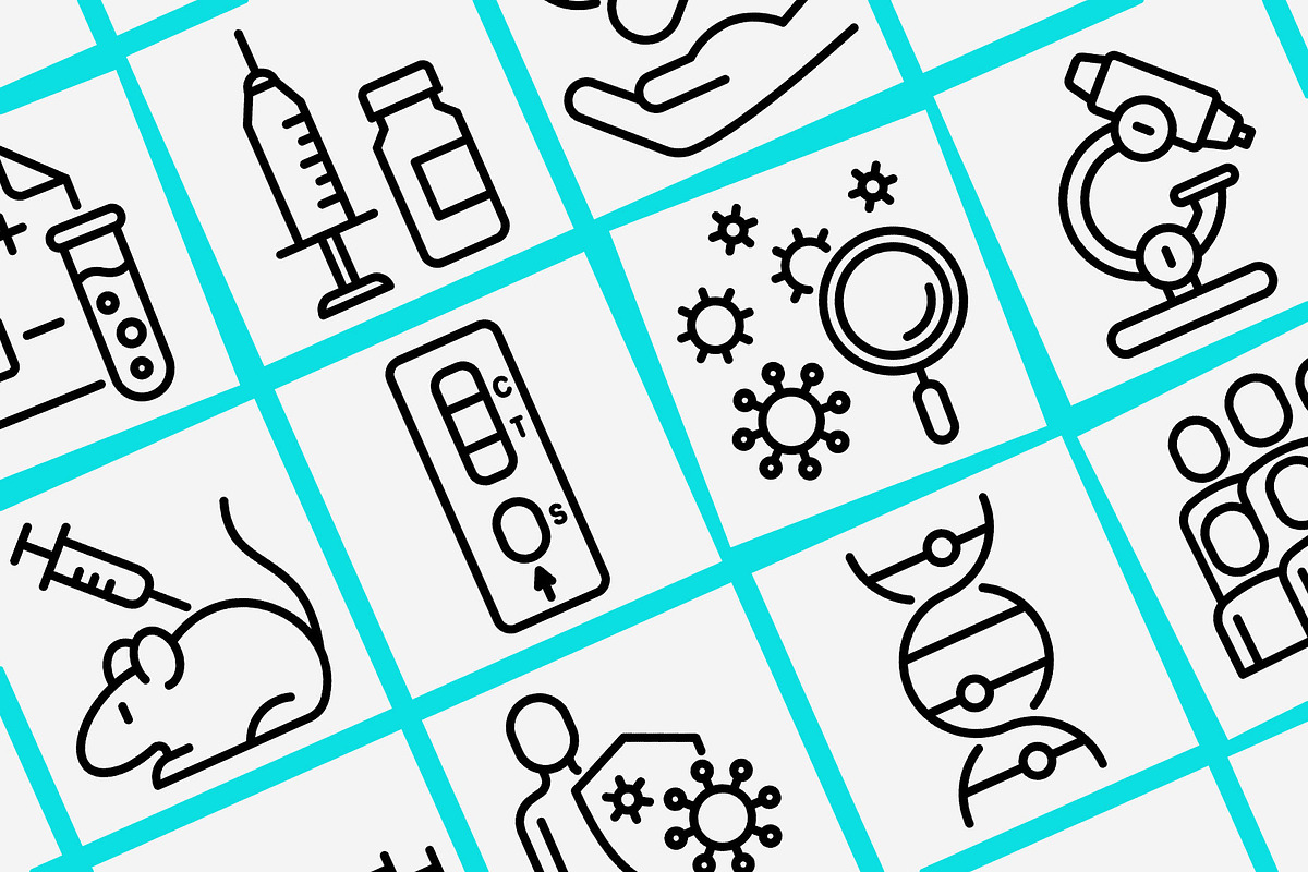 Vaccine | 16 Thin Line Icons, an Outline Icon by Alex Blogoodf (Photo 9 of 15)