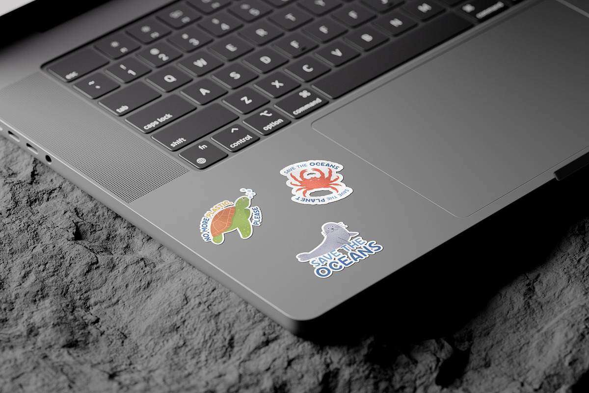 Eco stickers with texts pack, an Animal Illustration by Sabina_Ava (Photo 5 of 7)