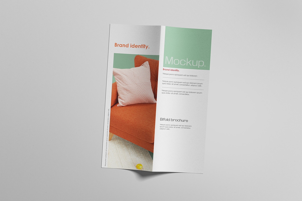 A4 Bifold Brochure Mockup, an Advertising Mockup by Tahtagraphic (Photo 4 of 9)