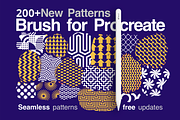 Geometric Patterns 200 for Procreate, a Brush Add-On by David is Creative (Thumbnail 1 of 8)