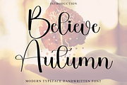 Believe Autumn, a Handwritten Font by InermediaSTUDIO (Thumbnail 1 of 8)