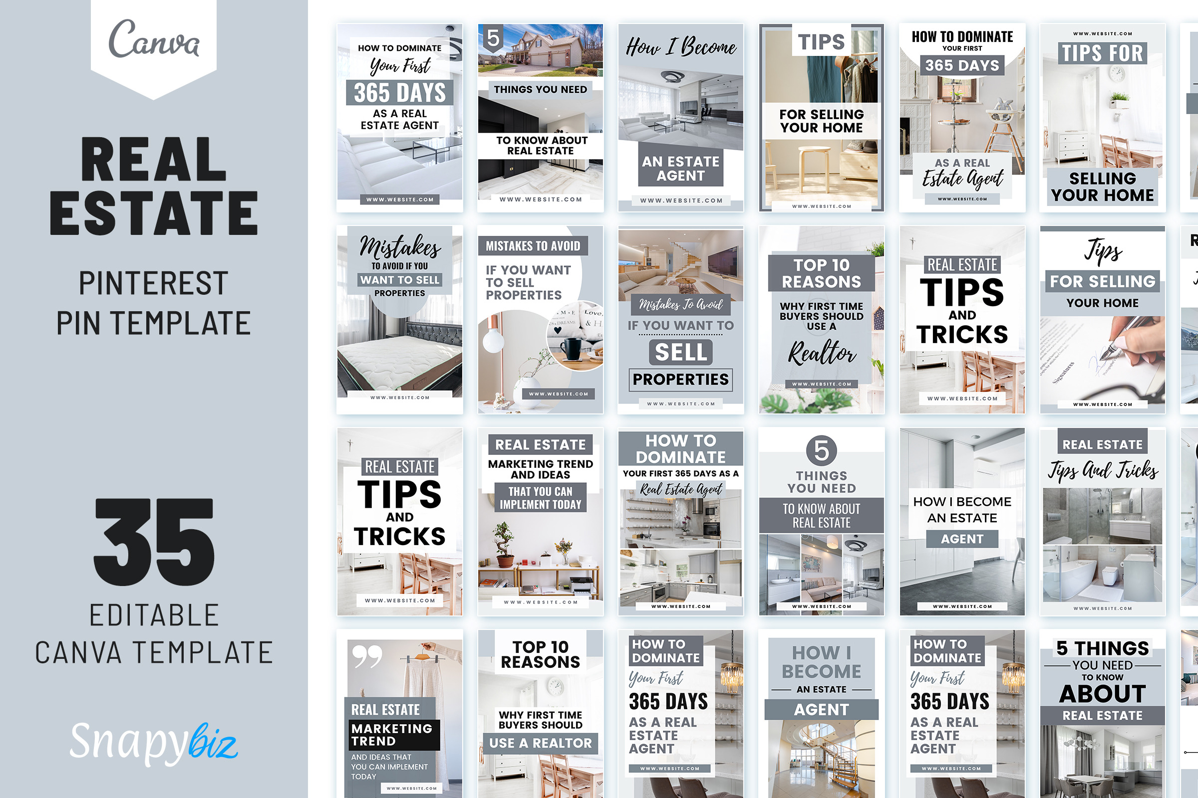 Real Estate Pinterest Pin Template
