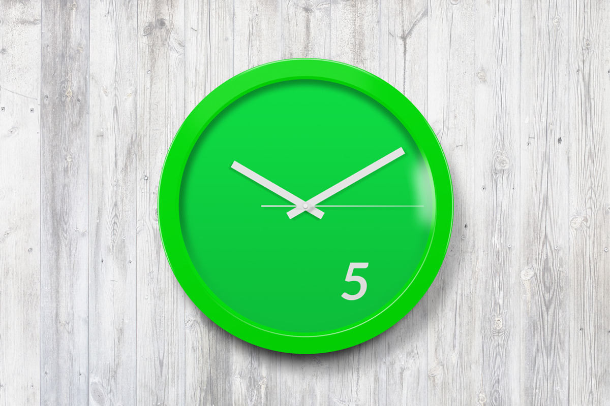 v2 Wall Clock Mockup, a Wearable Device Mockup by ArtefShop (Photo 3 of 4)