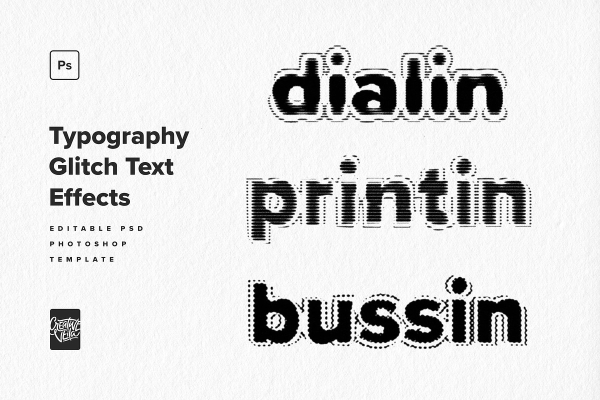 Typography Glitch Text Effects, a Layer Style Add-On by Creative Veila (Photo 9 of 10)