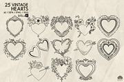 Vintage Valentine line art, a Decorative Illustration by Skliarova (Thumbnail 4 of 5)