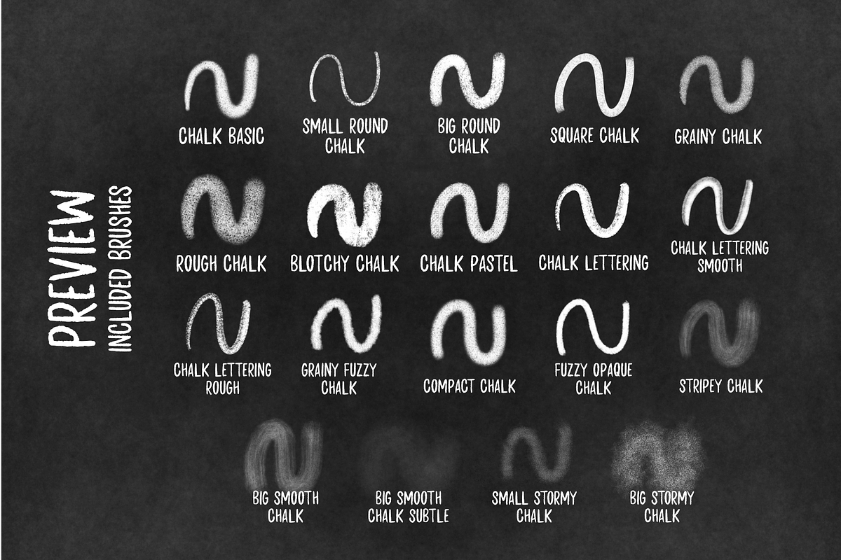 Chalkboard 1.0 for Procreate, a Brush Add-On by Design av MAD (Photo 3 of 5)