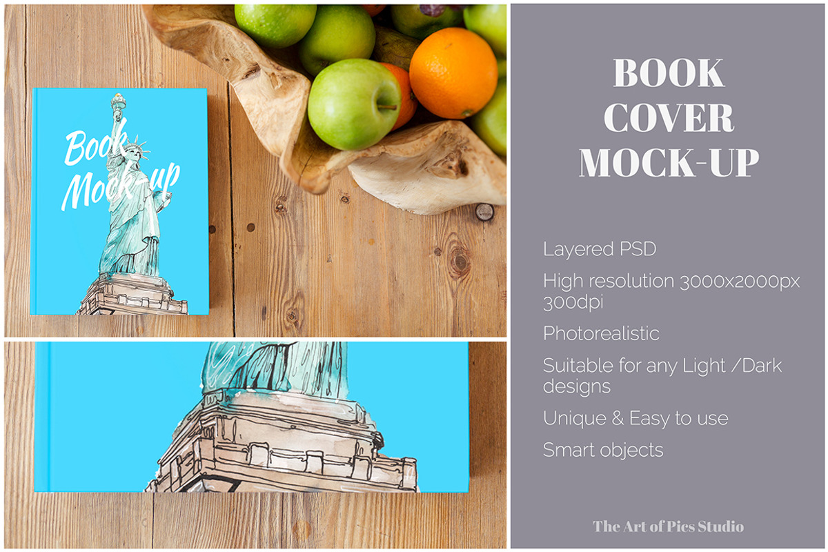 Book Cover Mockup, a Print Template by The Art of Pics (Photo 2 of 2)