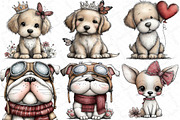 Cute Funny Dog - Whimsical Clipart, an Illustration by DreamPrint404 (Thumbnail 4 of 6)