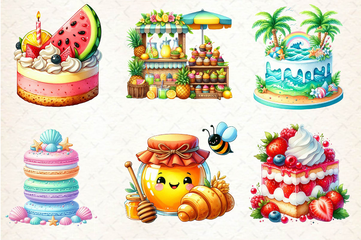 Summer Baking Clipart, an Illustration by Dream Creation (Photo 2 of 5)
