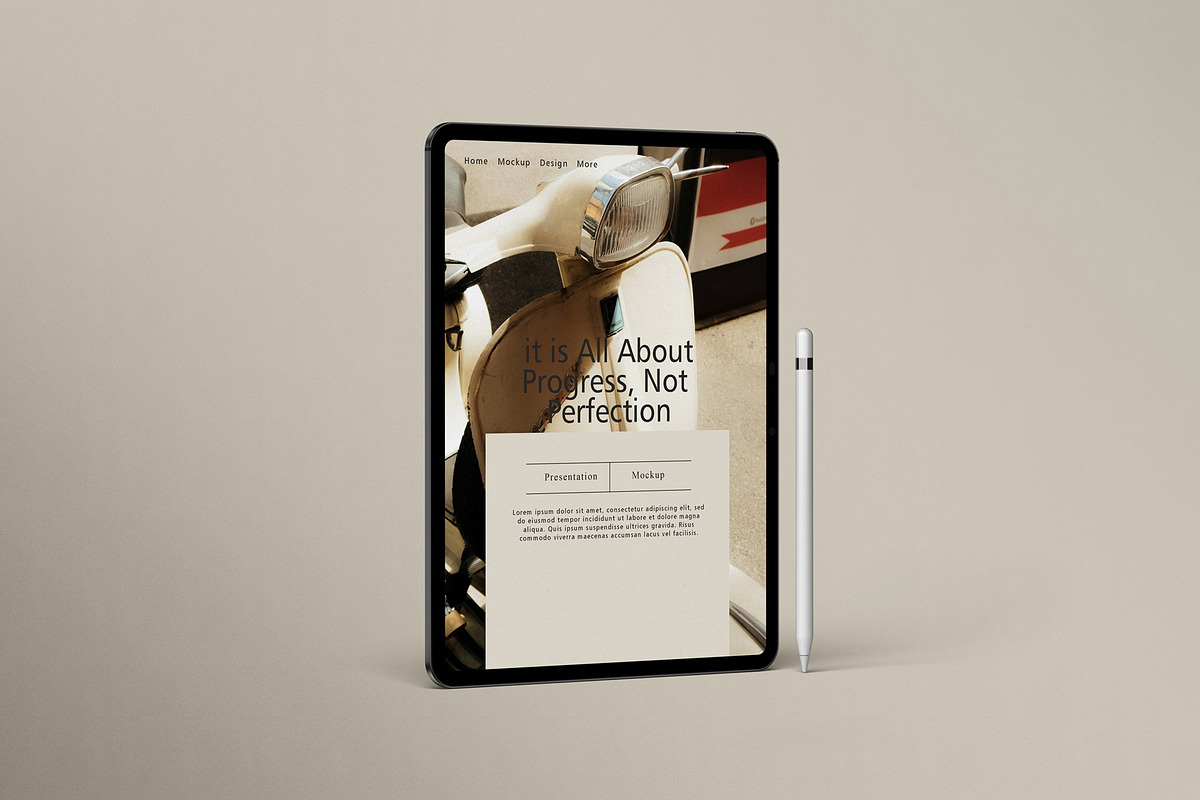 iPad Pro Mockups - Scene Creator, an iPad Mockup by Tahtagraphic (Photo 4 of 16)