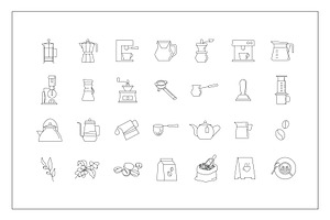 53 Coffee Shop Icons Set