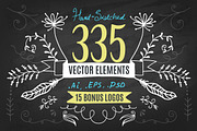Hand-Drawn Vector Kit + 15 Logos, an Illustration by Graphicsfuel (Thumbnail 1 of 5)