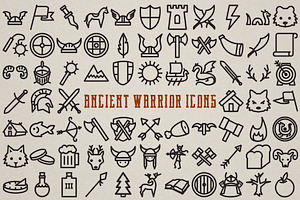 Ancient Warrior Icon Pack - 72 Icons, an Icon by Lemonade Pixel