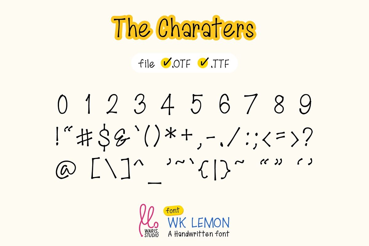 Lemon - Modern & Organic Handwritten, a Handwritten Font by Waris Studio (Photo 9 of 9)