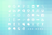 (SALE) Simple Social Icons Web Font, a Symbol Font by Design Bits (Thumbnail 3 of 3)