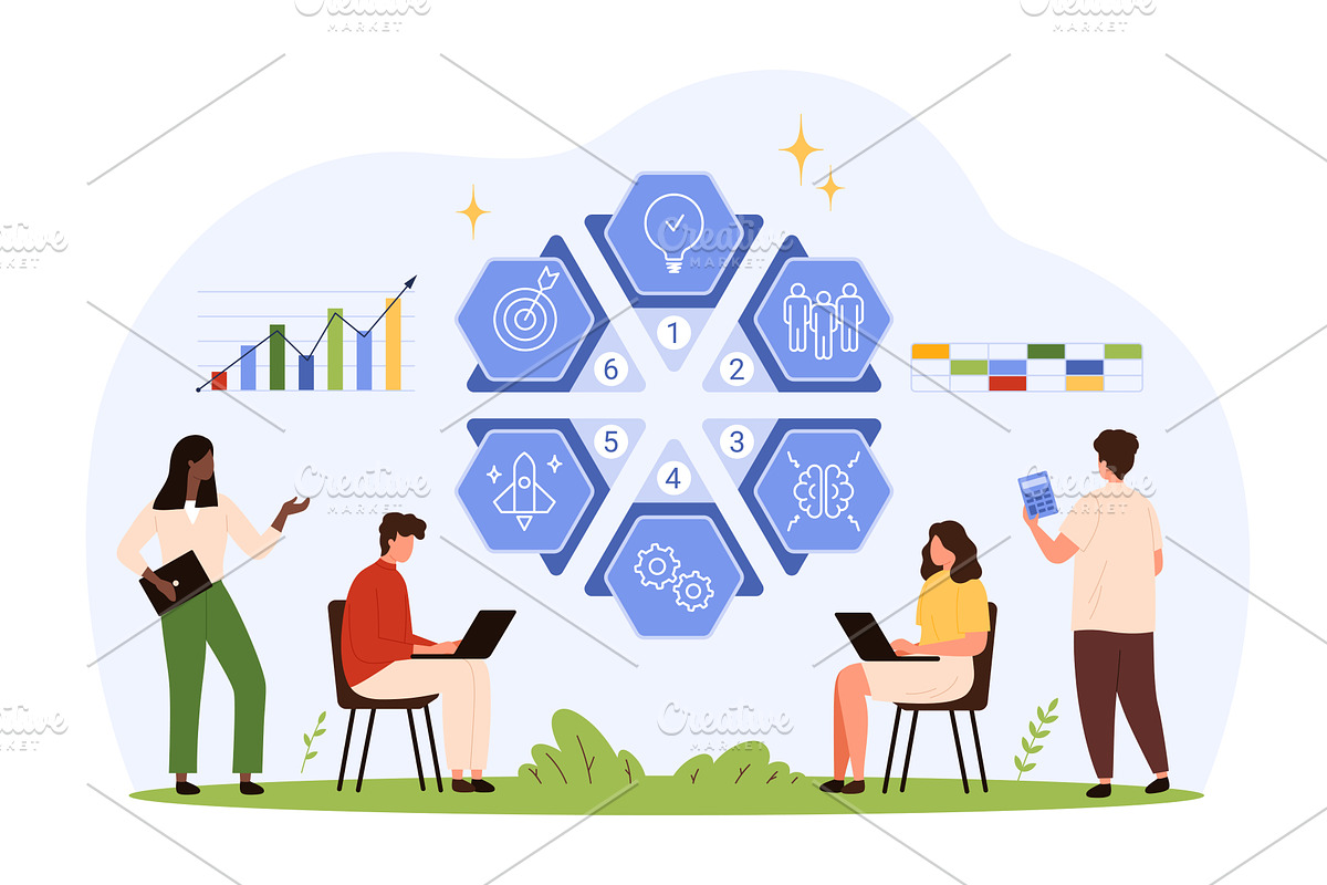 Business Strategy and Planning, a Person Illustration by Flashvector