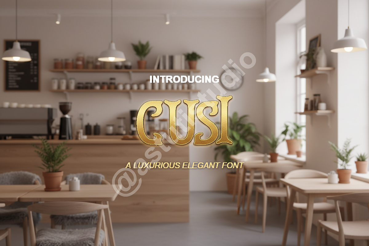 Cusi - Sophisticated Serif Font for, a Font by Astuti Studio (Photo 1 of 16)