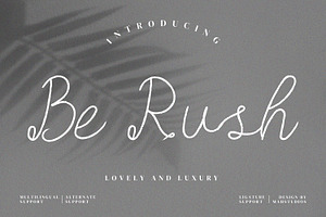 Be Rush Script Fonts