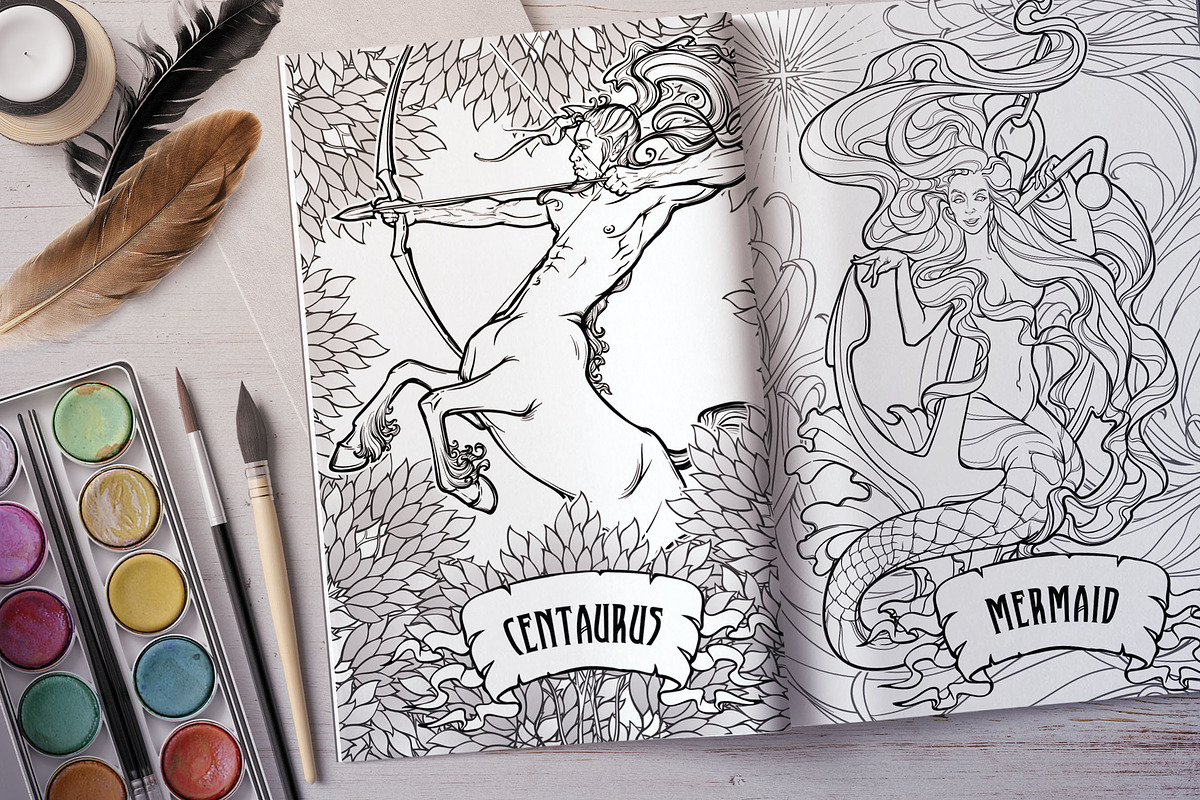 BESTIARY - Coloring Book, a Decorative Illustration by AntonPix Studio (Photo 3 of 20)