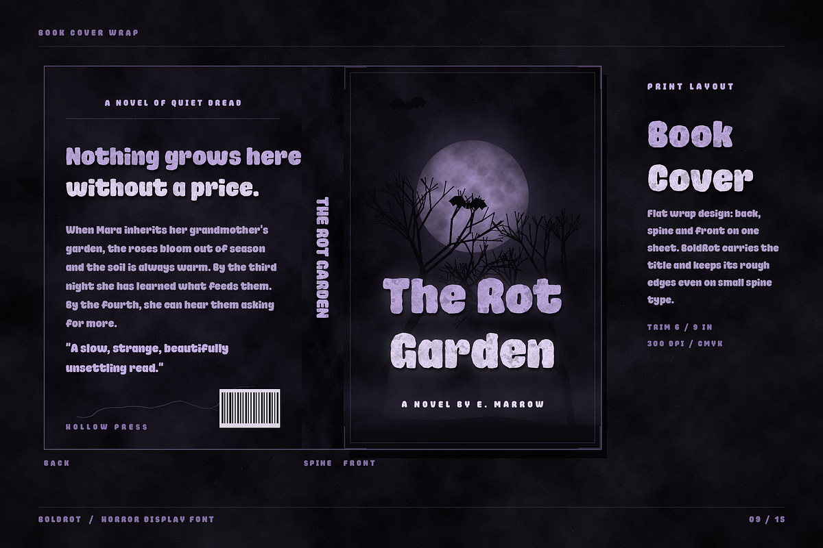 Oblq BoldRot | Horror Display Font, a Sans Serif Font by Oblique Foundry (Photo 9 of 15)