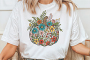 Floral Pumpkin Png Boho Fall Pumpkin, an Illustration by Libby Wishes (Thumbnail 3 of 5)
