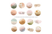 64 Watercolor Instagram Highlight, a Work Illustration by beatriceviyiwi (Thumbnail 2 of 5)