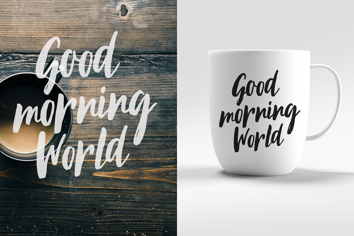 October Storm modern brush font preview 2