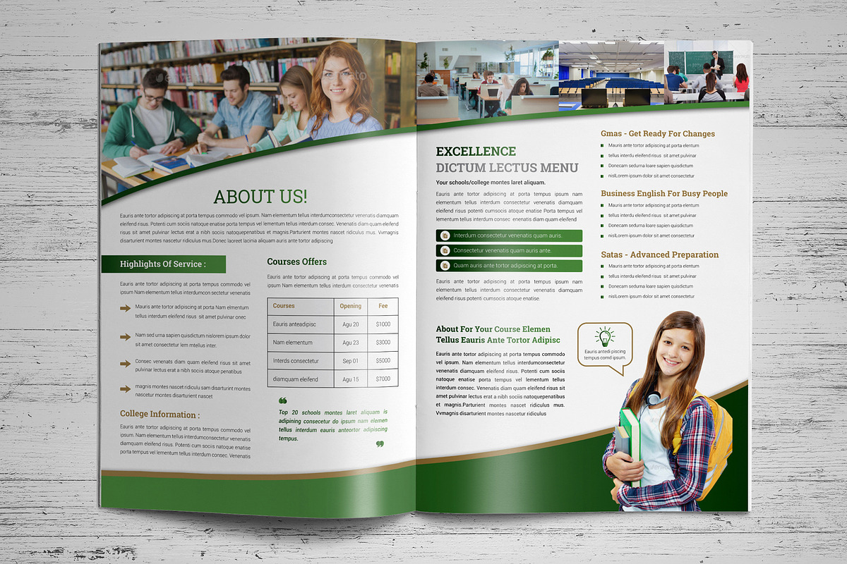 Education Brochure Template V4, a Brochure Template by JanySultana (Photo 7 of 8)