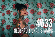 tattoo brushes procreate stamps, a Brush Add-On by SannaIllustrations (Thumbnail 2 of 6)