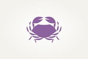 isolated crab silhouette icon logo, a Branding & Logo Template by Blazybone