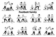happy family playing football set, a Person Illustration by foxndeer (Thumbnail 3 of 3)