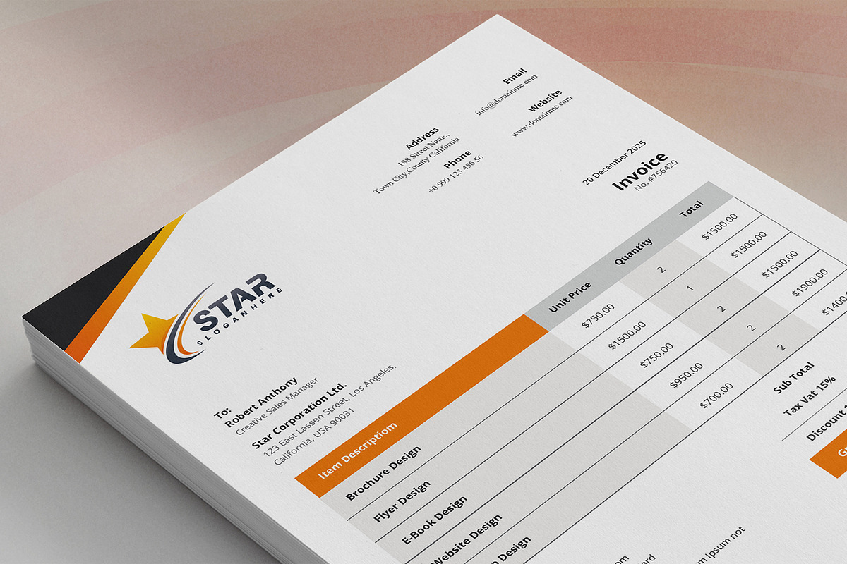 Canva Invoice