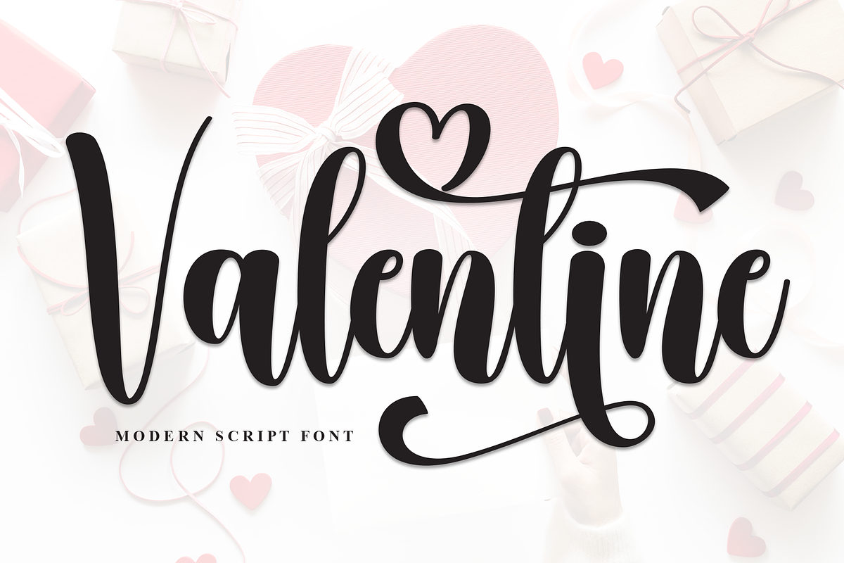 Valentine | Script Font, a Handwritten Font by Scratchones (Photo 1 of 9)