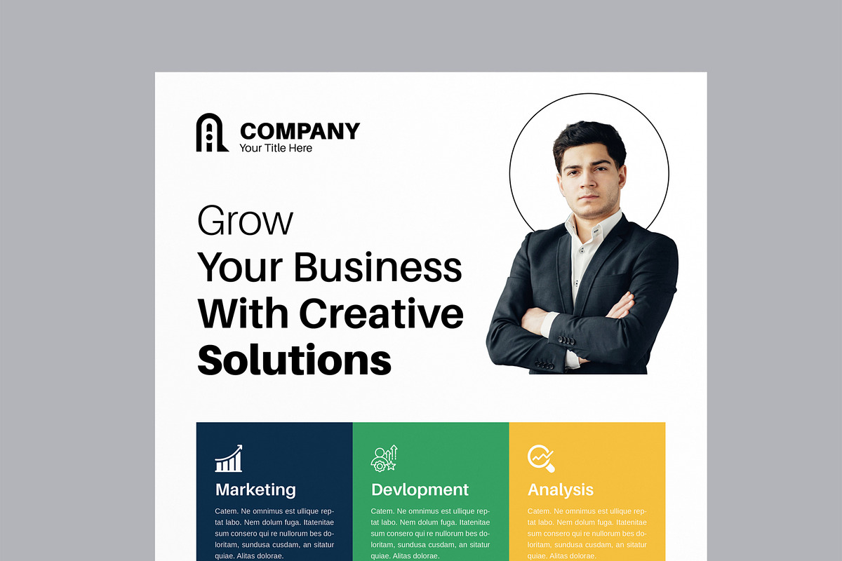 Corporate Flyer Layout, a Flyer Template by MightyDesign (Photo 4 of 8)