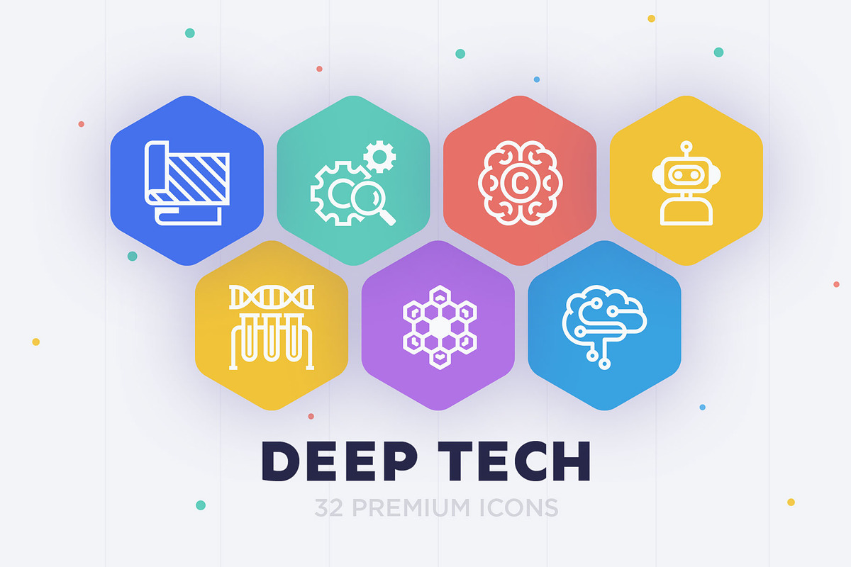 Deep Tech | 32 Icons Set, an Outline Icon by Marina Silence (Photo 1 of 17)