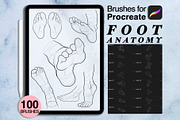 100 foots anatomy procreate brushes, a Brush Add-On by Arts For Peace (Thumbnail 1 of 7)