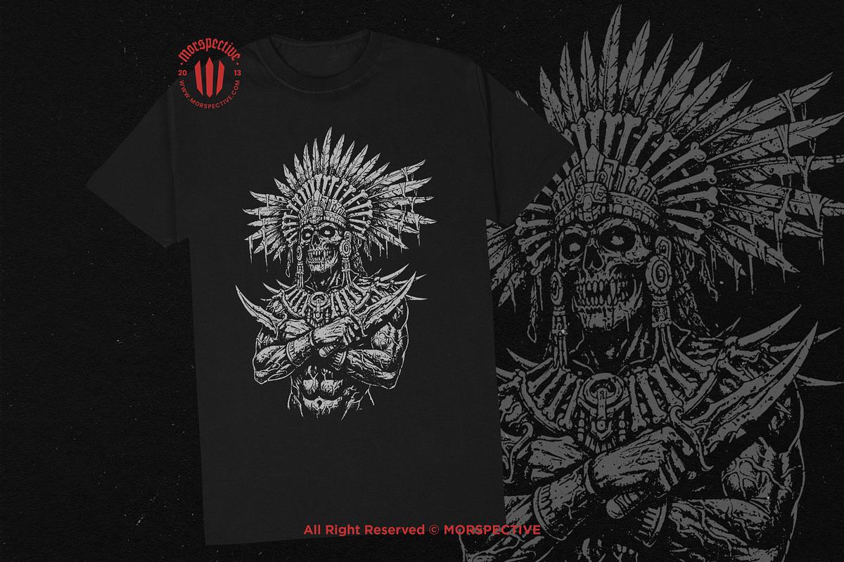 10 Bundle Dark Art Aztec God Warrior, an Illustration by Morspective (Photo 2 of 7)