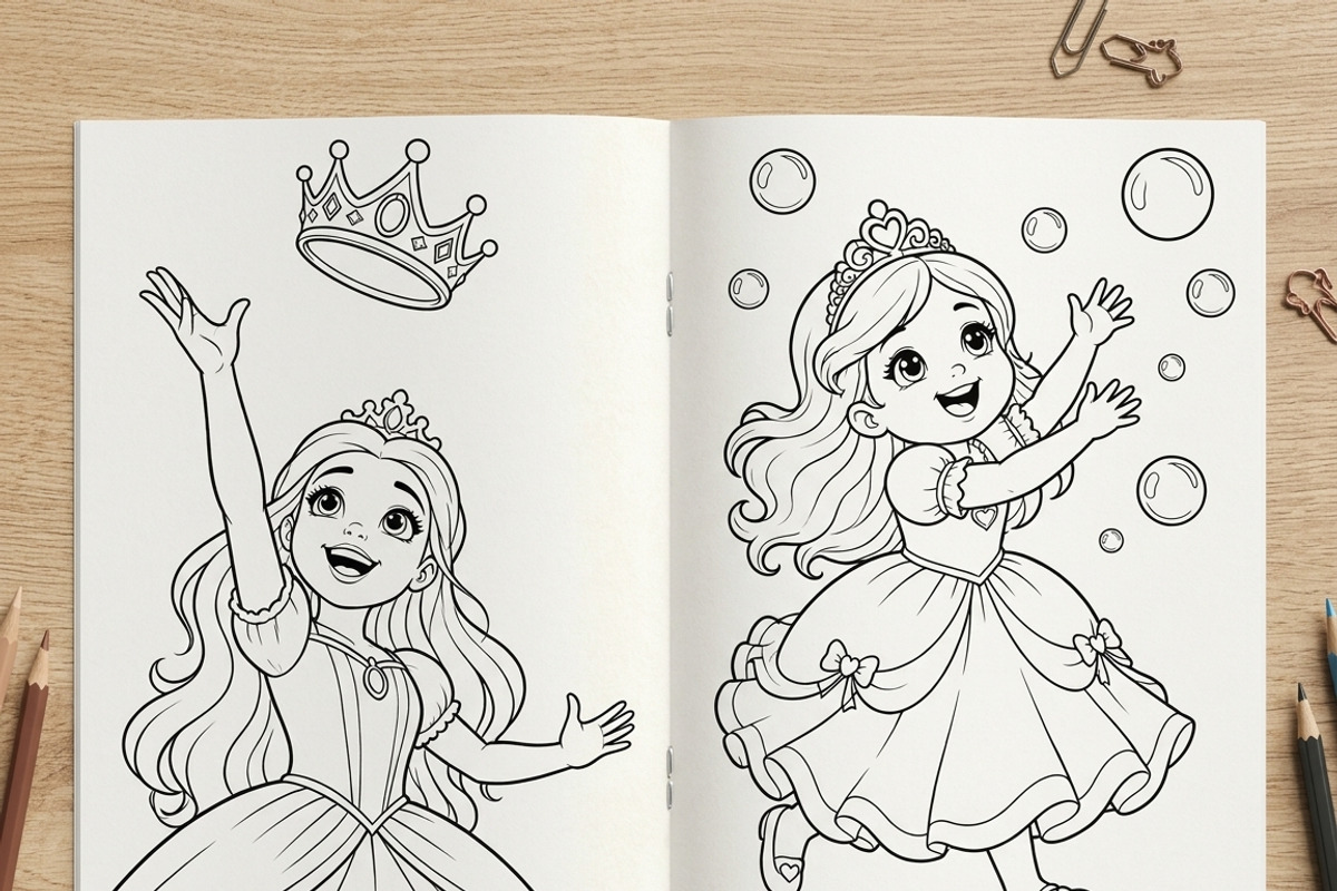 Magical Princess Coloring Book Vol46, a Person Illustration by ikarifq shop (Photo 7 of 7)