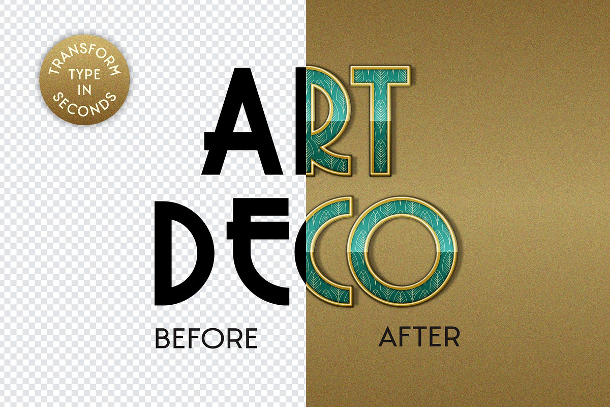 Art Deco Type Effects | Illustrator, a Layer Style Add-On by The Artifex Forge (Photo 3 of 9)